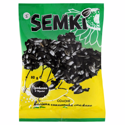 Насіння неочищ. смаж.солоне 80г ТМ SEMKI