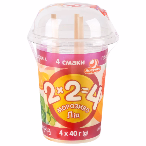 Сік 2*2=4 асорті 160г заморожений