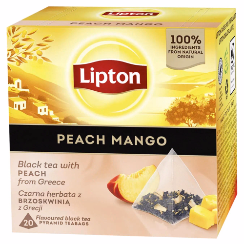 Ліптон Чай Чорний Peach Мango 1.8*20п