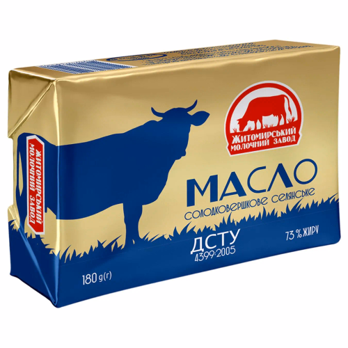 Масло с/в Селянське 73% фас ЖМЗ 180 г