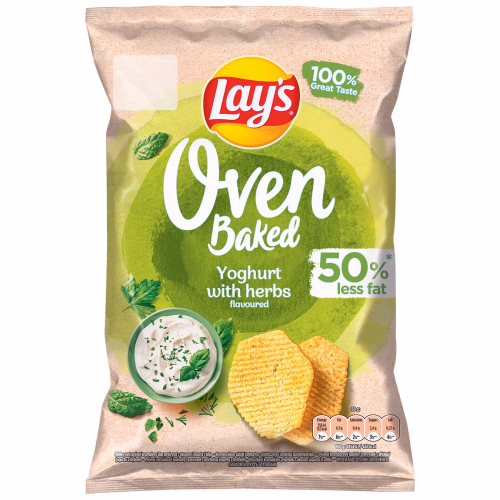 Чипси Lay's Baked зі смаком Йогурт з травами 110г