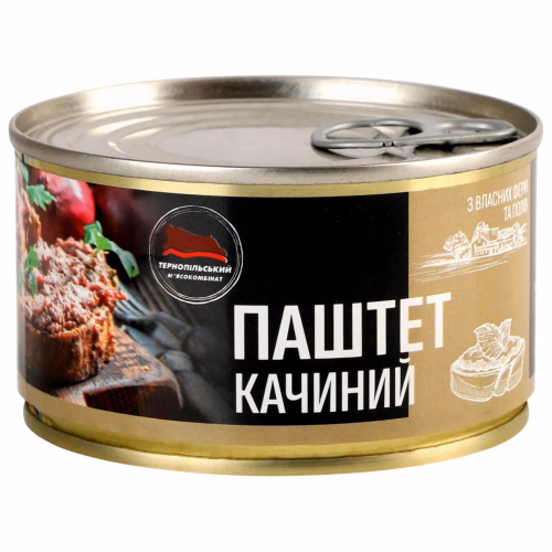 Паштет Качиний ж/б 0,225г Терноп.м'ясокомб