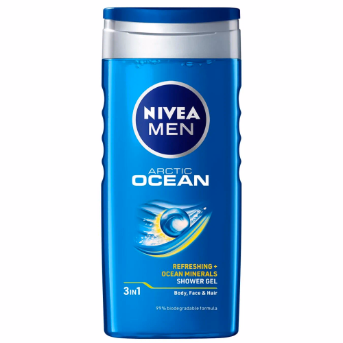ГЕЛЬ ДЛЯ ДУШУ ЧОЛОВІЧІЙ OCEAN 2 В 1 NIVEA 250 МЛ