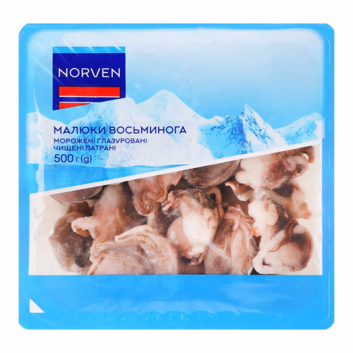 Малюки восьминога морож.глазуров.чищені патрані 500г TM Norven