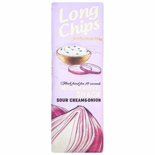 Чіпси Long Chips сметана та цибуля 75г