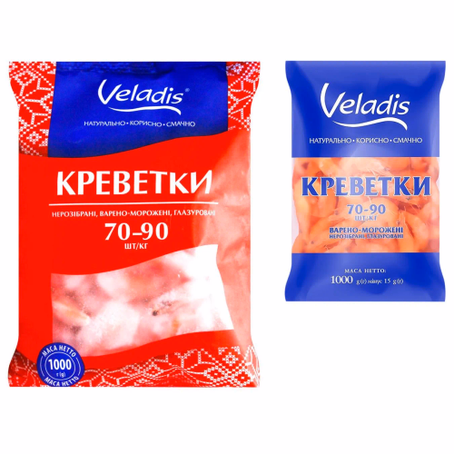 Креветка вар/морожв 70/90 Veladis 1кг