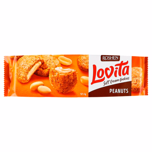 Здобне печиво Lovita Soft Cream Cookies Peanut 127г Roshen