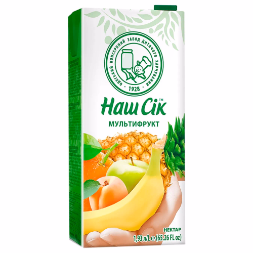 НАШ СІК 1,93л Мультифрук нектар паст.
