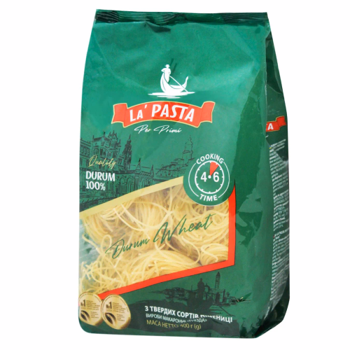 Вироби макаро гнізда Фіделіні ТМ La’ PASTA Per Primi 400г