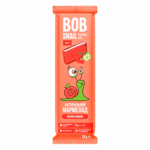 Натур мармелад ТМ BOB SNAIL "Яблуко-Вишня" 38 г