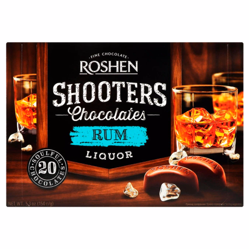 КОРОБ ЦУКЕРКИ Shooters з ромовим лікером ВКФ 150г