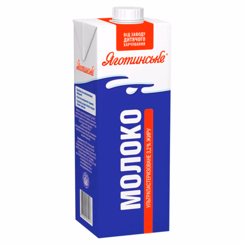 ЯГОТИНСЬКЕ Молоко 3,2% 950г