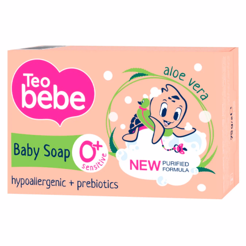 Дитяче тверде мило ТМ Тео Bebe  Aloe Vera 75г