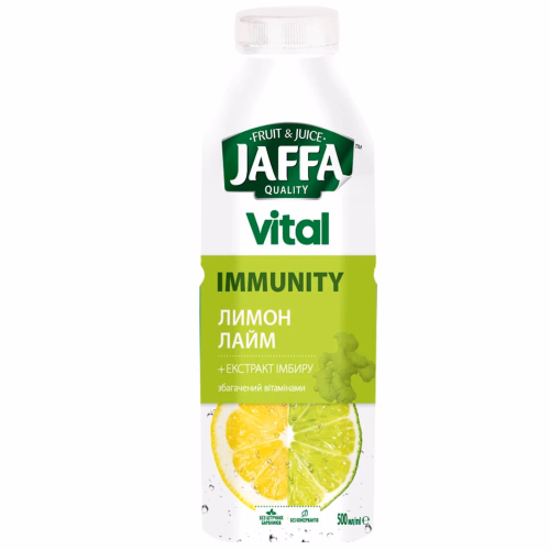 Jaffa Immunity напій Лайм + Лимон + Імбир 0.5л