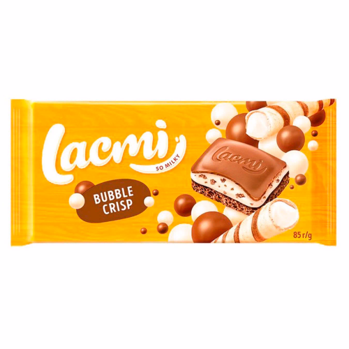 ШОКОЛАД Lacmi Bubble Crisp молоч пористий з молоч/начи з кріспі 85г Roshen