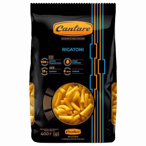 Макар.вир.Рігатоні 400г п/п Cantare