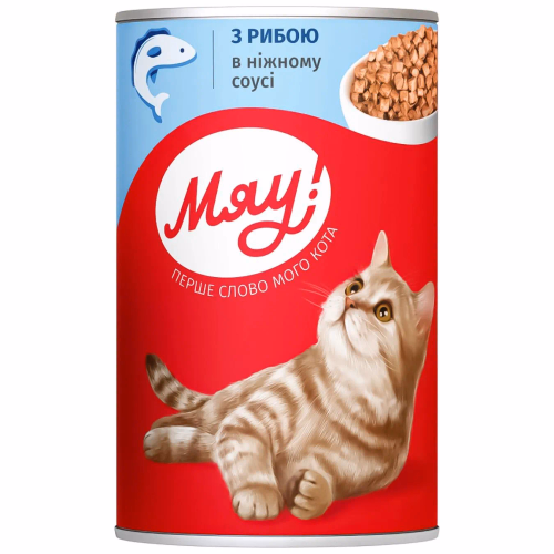 МЯУкорм Коти Рибн Ас в НіжнСоус415г