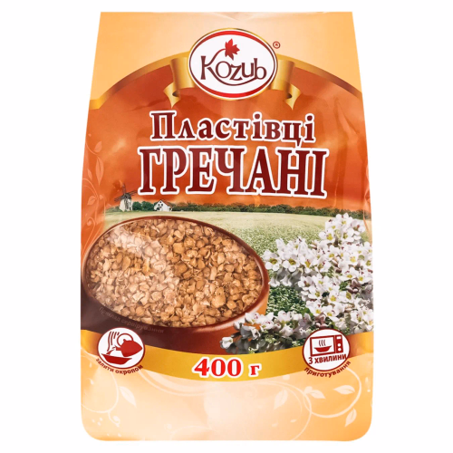 КО Пластівці гречані КП, пакет 0,4кг