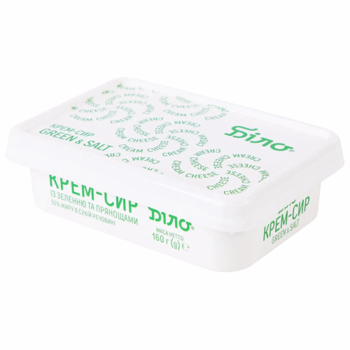 Крем-сир БІЛО Green&Salt 55% 160 г