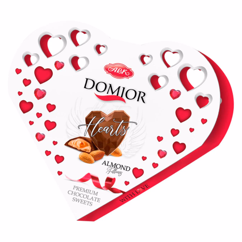 Цукерки Domior" Праліне Серце" коробка 0,111г Дн
