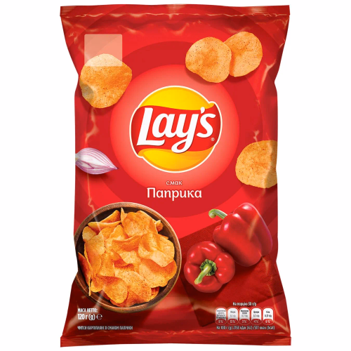 Чипси Lay's зі смаком паприки 120г