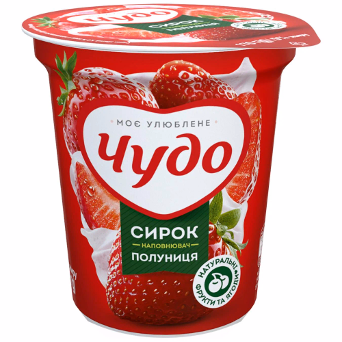 Чудо Сирок збитий Полуниця 5% стакан 170г