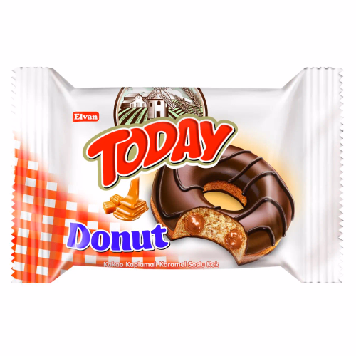 Донат кекс в глазурі смак карамель ТМ "TODAY" 50г