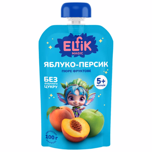 Пюре К яблуко-персик( з 5міс) 100г д/п
