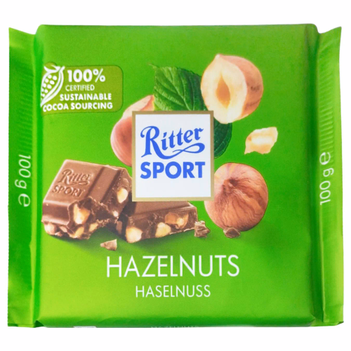 Шоколад молоч з подрібнен.лісовим горіхом Ritter Sport м/у 100г
