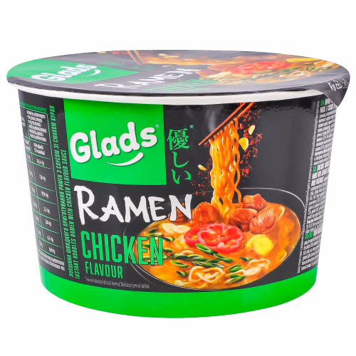 Локшина шв/приг Рамен з соусом зі смаком курки чаша 105г Glads
