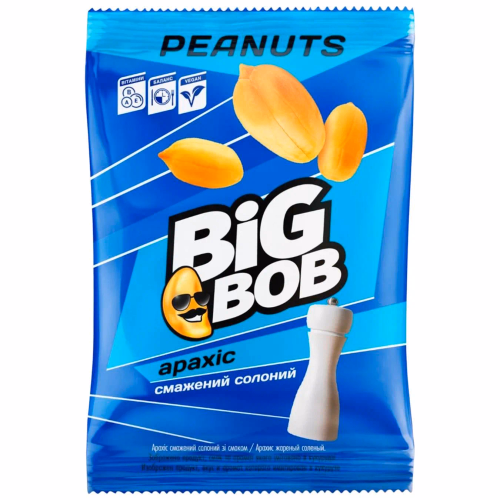 Арахіс смажений солоний 120г BIG BOB