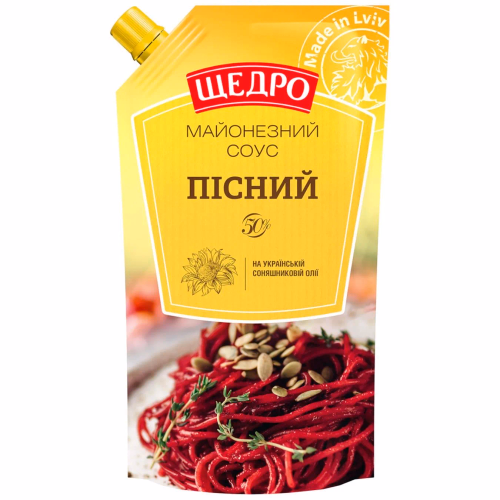 Майонезний соус Щедро "Пісний" 50% д/п 0,3