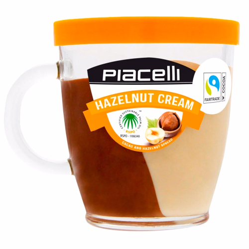 Шоколадна паста "Piacelli" 300g горнятко полосатий