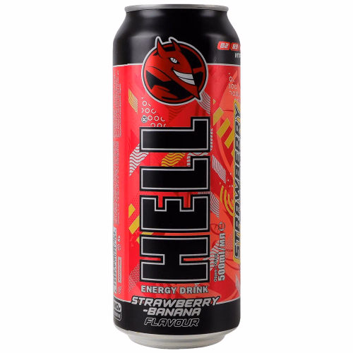 HELL е/н газ. б/а Strawberry Banana 500 мл