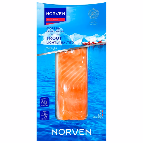Форель філе-шматок Norven сл/с в/у 240г