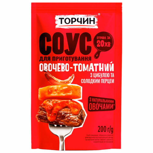 ТОРЧИН Соус Кулiнарний томатно-пряний з овочами 200г