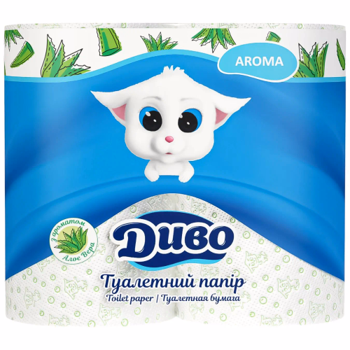 ДИВО рушники целюл. на гільзі 4рул 2-ох шар.Aroma Алое Вера