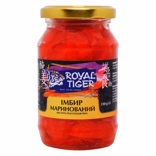 Приипрва  Royal Tiger Імбир маринований рожевий 230гр