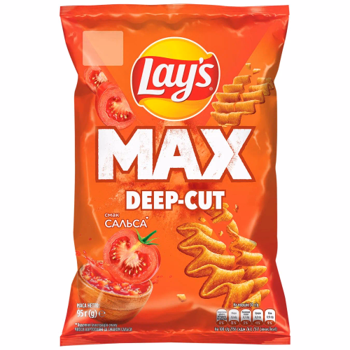 Чипси Lay's MAX смак сальси рифлені 95г