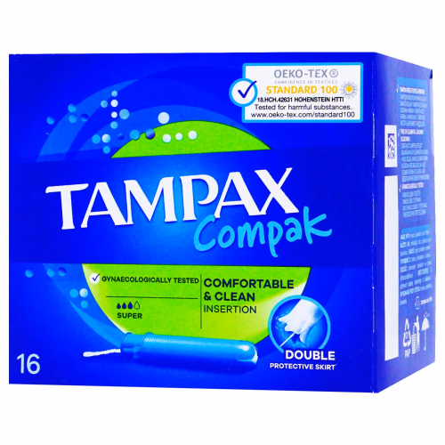 TAMPAX Тампони Compak з аплік Супер Duo 16шт ПрепакКороб