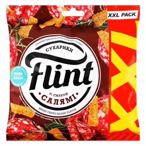 Сухарики пш-жит зі смаком Салямі 140г Flint