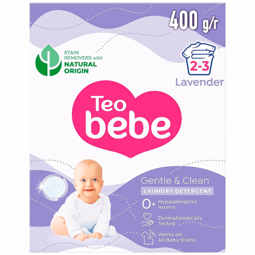 Порошок всі типи TEO BEBE Cotton Soft Sensitive VIOLET 400гр