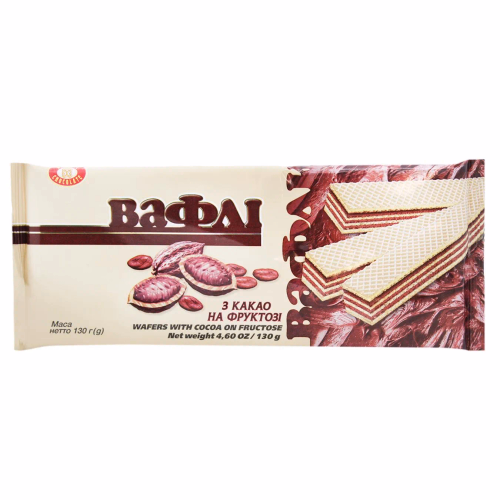 вафлі "з какао на фруктозі"  130гр