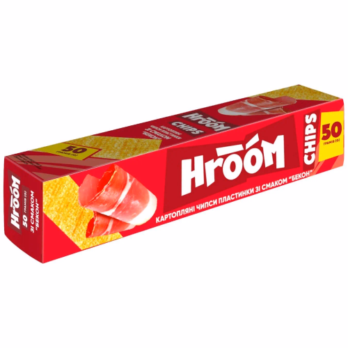 HROOM Чипси пластинки Бекон 50г