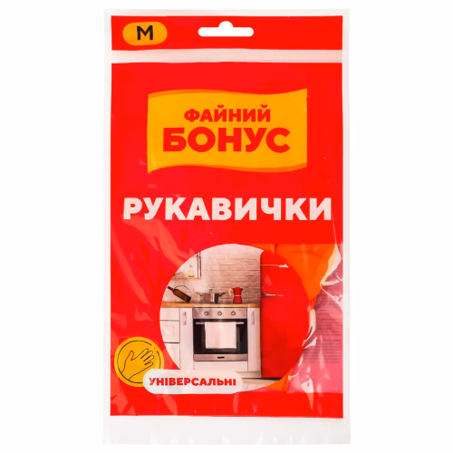 Бонус Рукавички гумові унівкрс. М