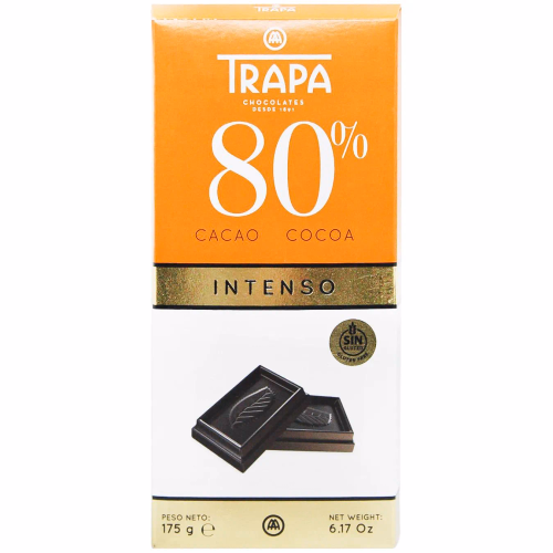 Trapa Intenso чорний 80% шоколад 175г