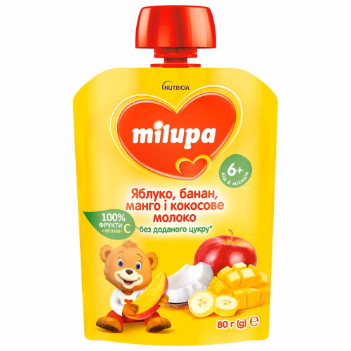 Дитяче пюре Яблуко,Банан,Манго,Кокос 80г