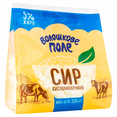 Сир кисломолоч 5% 330г Волошкове поле