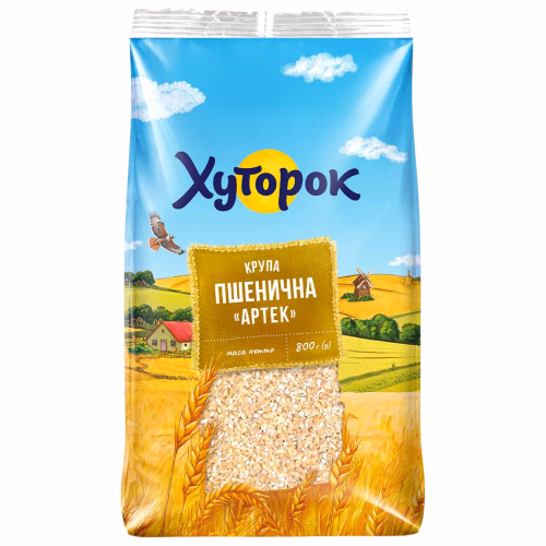 Крупа пшенична Артек 800г ТМ "Хуторок"