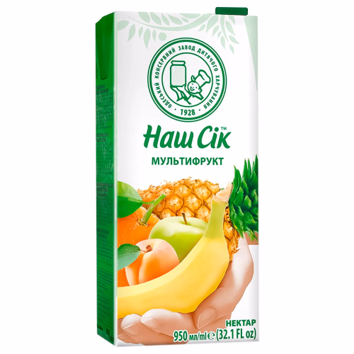 НАШ СІК 0,95л Мультифруктовий нектар